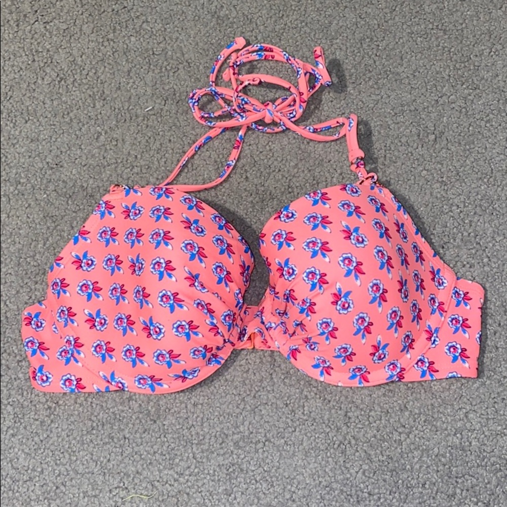 Coral bikini top